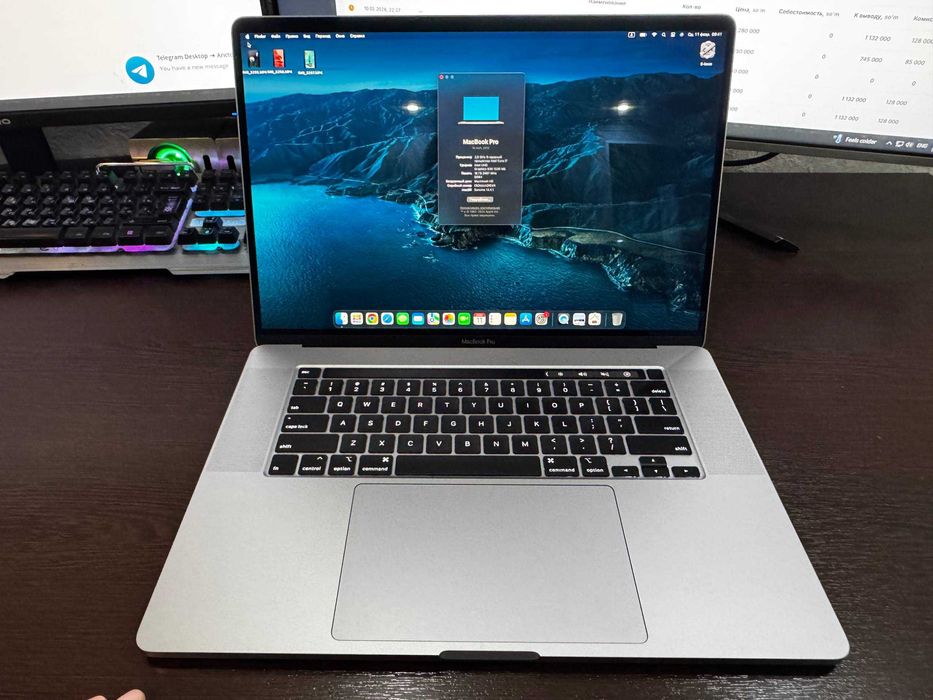 MacBook Pro 16" 2019 SSD 512GB — состояние как новый | всего 70 циклов