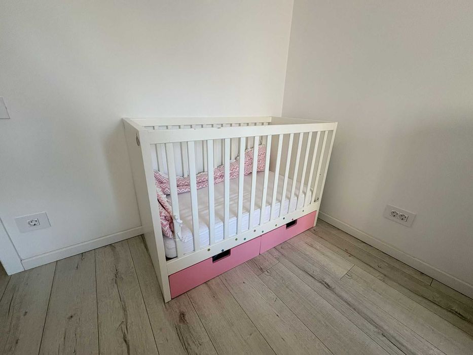 Pătuţ cu doua sertare IKEA 60x120