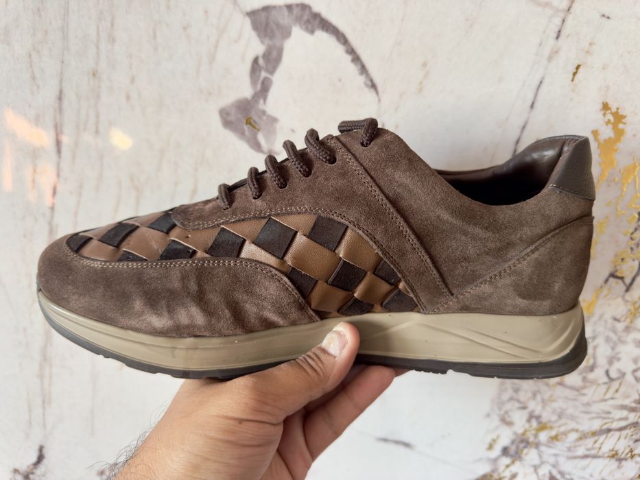Плетенные кроссовки из кожы оленья