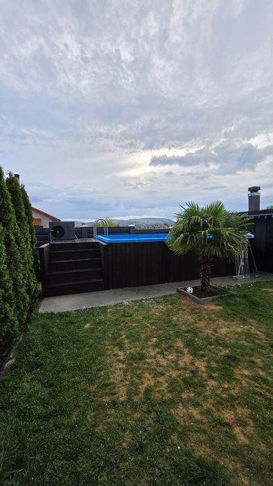 Piscina polipropilena ciubar, izolatie, lambriu lemn, tratat, jacuzzi