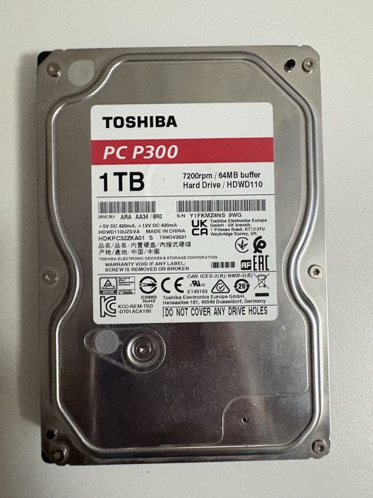 Жесткий диск HDD Toshiba 1 Tb