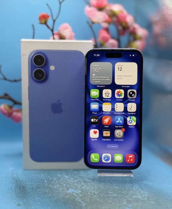 ПЕРФЕКТЕН!!! Apple iPhone 16, 128 GB, Ultramarine
