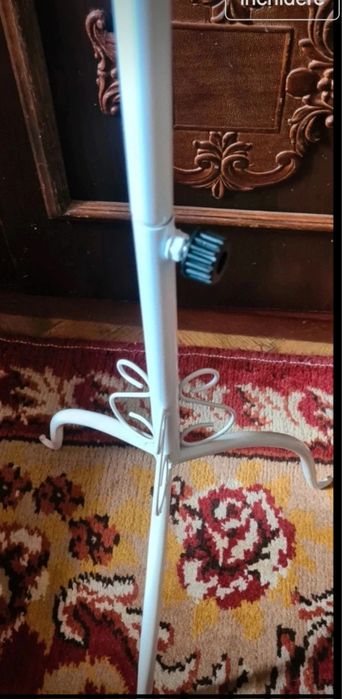 Manechin metalic reglabil pe înălțime,  alb, nou