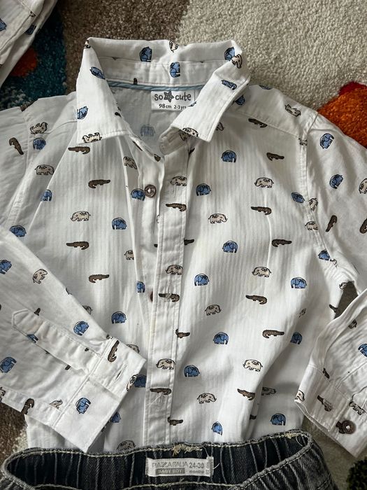 Детски дрехи за близнаци 92 см. дънки и официални ризи