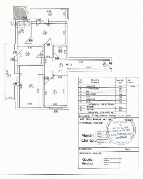 Apartament 3 camere - FUNDENI/DOBROESTI
