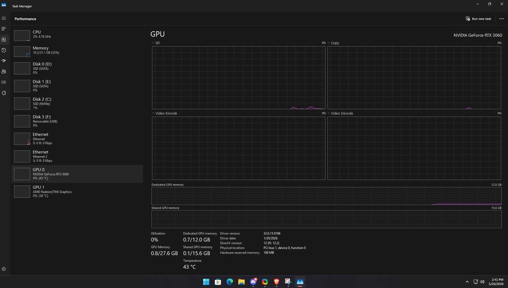 PC Gaming + Monitor 240Hz 27' | Ryzen 5 7600X | RTX 3060 12GB | 32GB DDR5