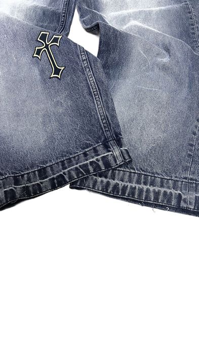 blugi super baggy custom bershka x chrome hearts