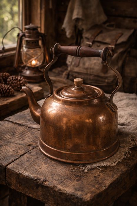 Старинен меден чайник