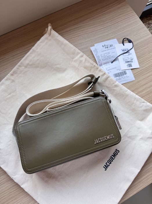 Jacquemus маслено зелена чанта 100% оригинал с касова бележка