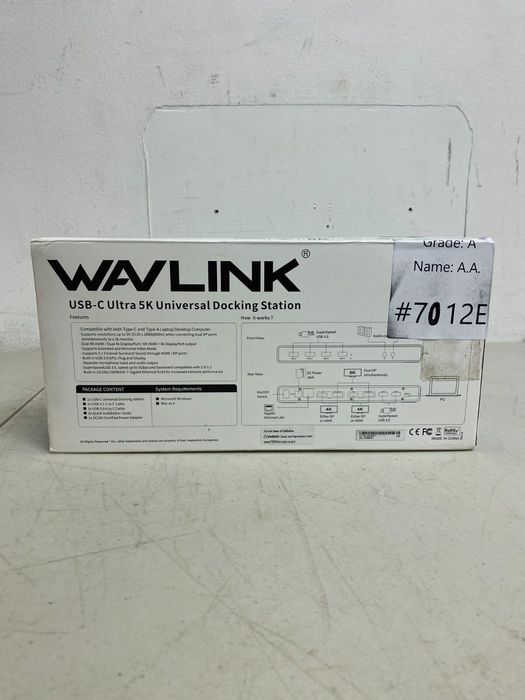 Docking Station Universal - WavLink Usb-c 5K - Nou - Sigilat