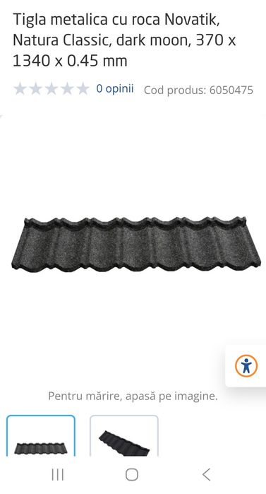 Tabla Novatik Natura Classic, acoperire cu roca vulcanica