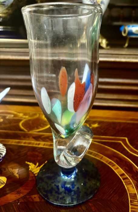 Rafinat lot-cupe Burchetta Dansk-mini vaza Murano-Italia
