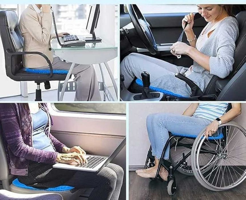 Подложка за седалка със силиконова гел основа, перящ се калъф.