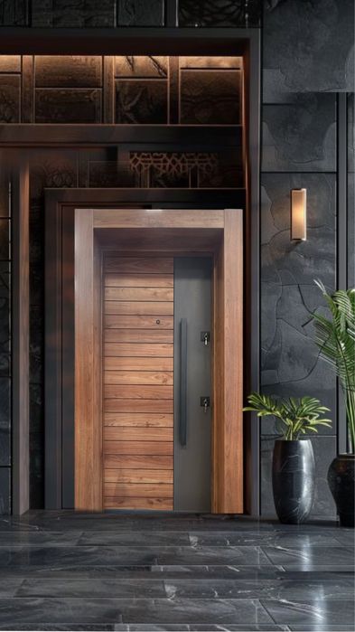 Входна врата облякана каса В stone