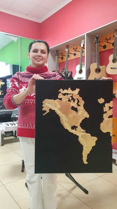 Картина карта мира