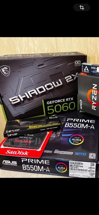 KIT AM 4 ryzen 5 5600+B550M-A+ 16gb ram Lexar ddr4
