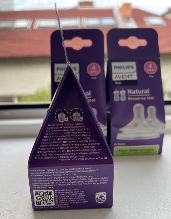 Нови биберони Philips Avent Natural Response поток 4