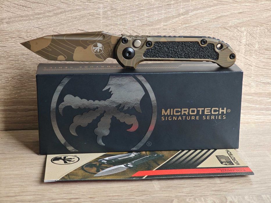 Microtech LUDT Gen III T/E Signature Automatic Knife Badlands Camo нож