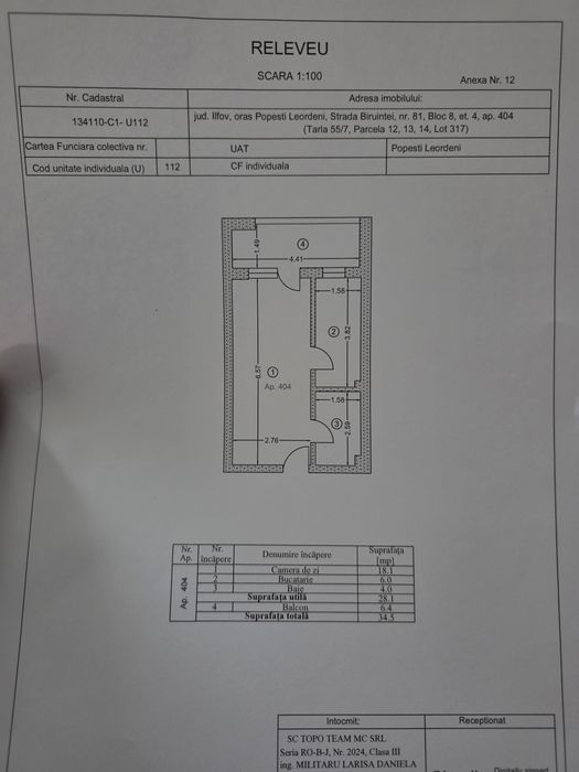 Garsoniera,  strada Biruintei 81 , Popesti Leordeni