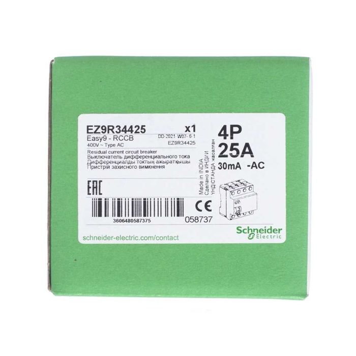УЗО Schneider Electric Easy9 EZ9R34425