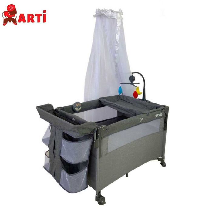 Новая детская кроватка-манеж, yangi detskiy bolalar uchun krovat-manej