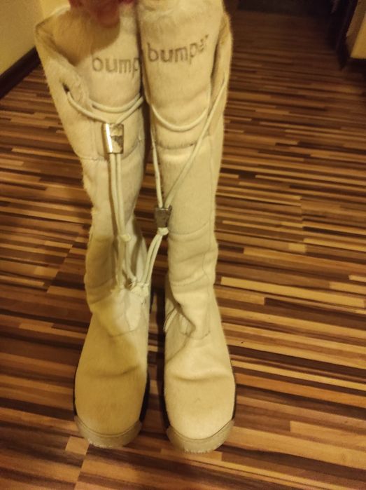 Cizme italiene de iarnă pana la genunchi Bumber din blana naturală