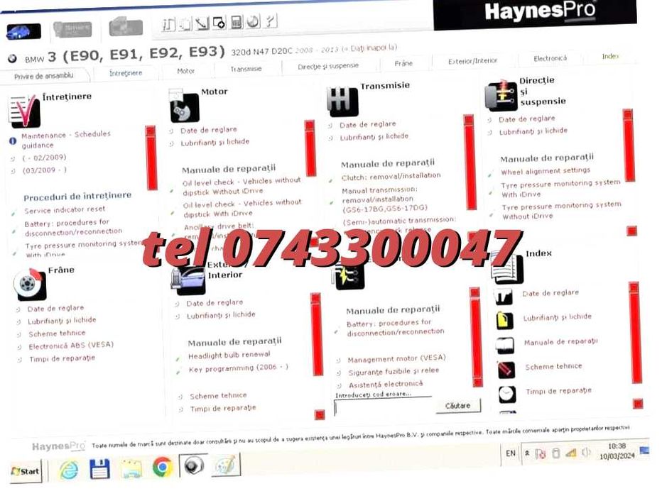 Program Scheme Electrice Si Mecanica Reparatie Auto Vivid Haynes Pro