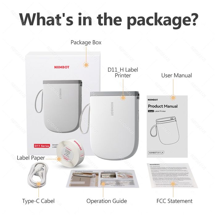 Niimbot D11H  original printer. D11ning kuchli versiyasi. D11