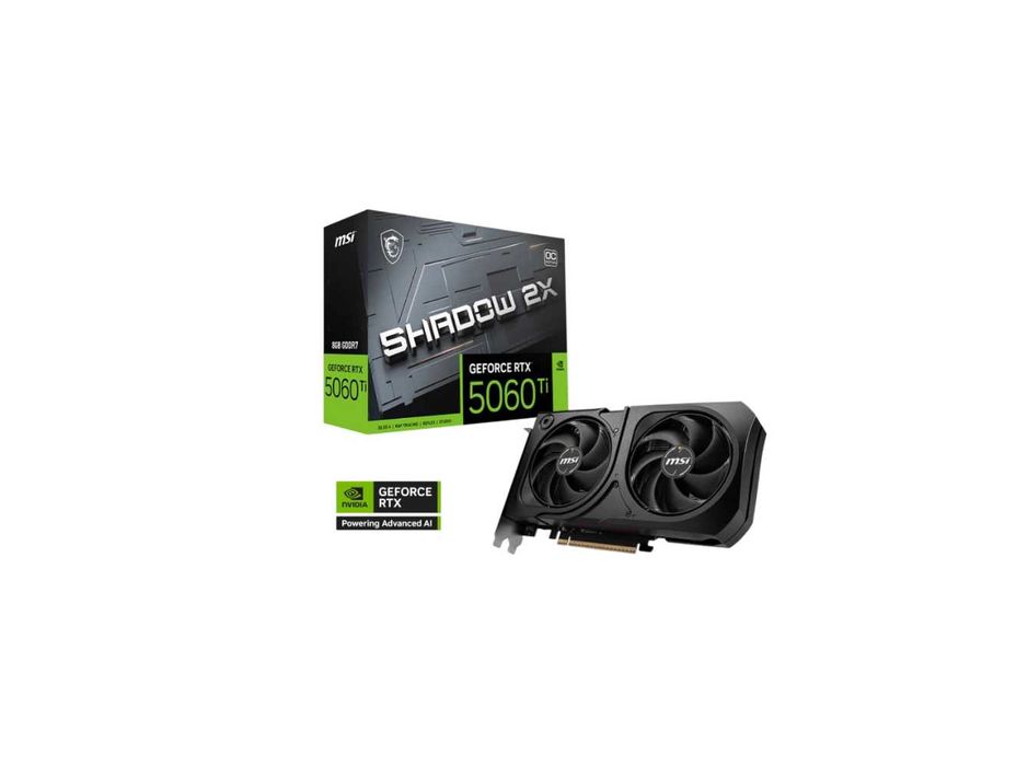 ' Видеокарта MSI RTX 5060 Ti SHADOW 2X OC (8GB GDDR7, Blackwell)