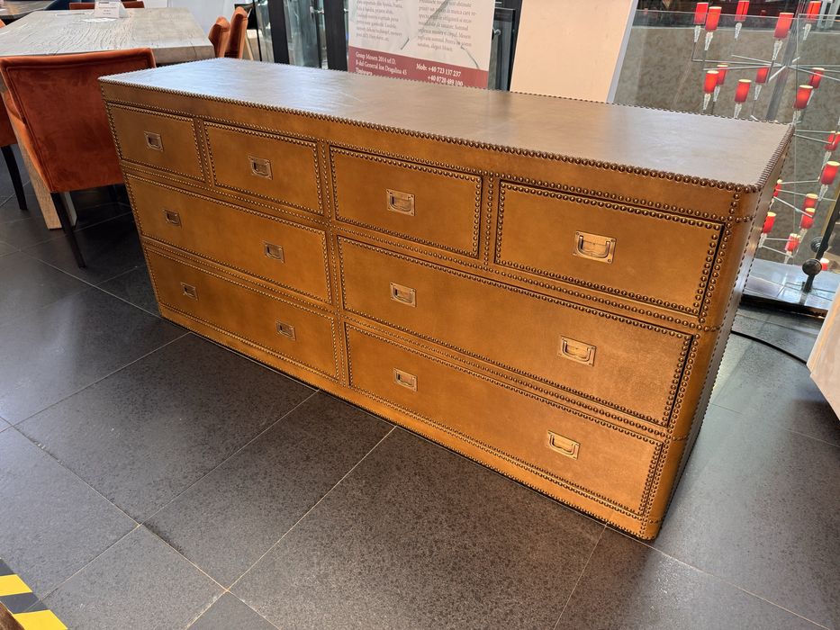 Comoda lemn piele naturala 180 cm