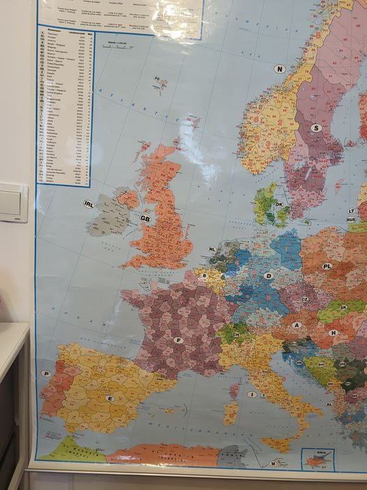 Harta Europei de perete