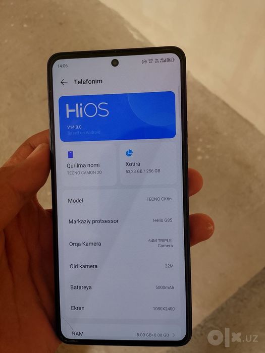 tecno camon 20 8/256