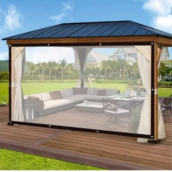 Ветроупорни завеси - прозрачни тип брезент, тенти, шатри, ветробрани