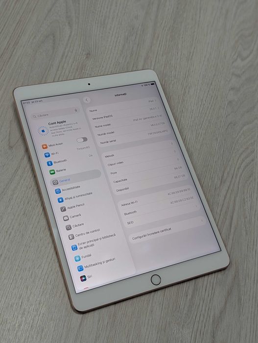 Apple iPad 10.2 9th iPad8 A2270 Retina IPS LCD Amprenta iPadOS 26.1