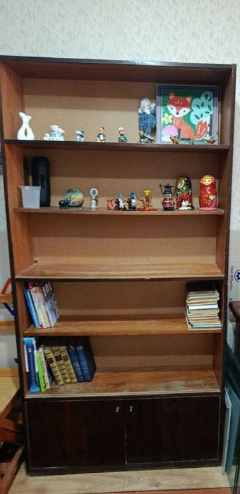 книжный шкаф. раздвижной стеклянный механизм