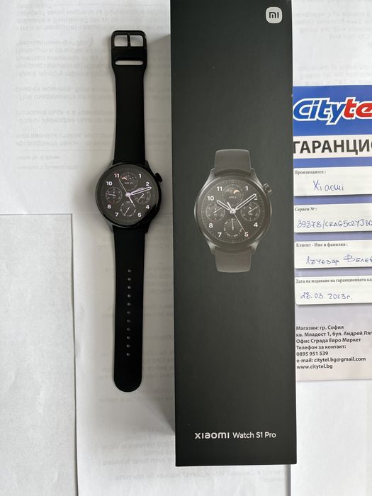 Смарт часовник Xiaomi watch S1 PRO - КАТО НОВ