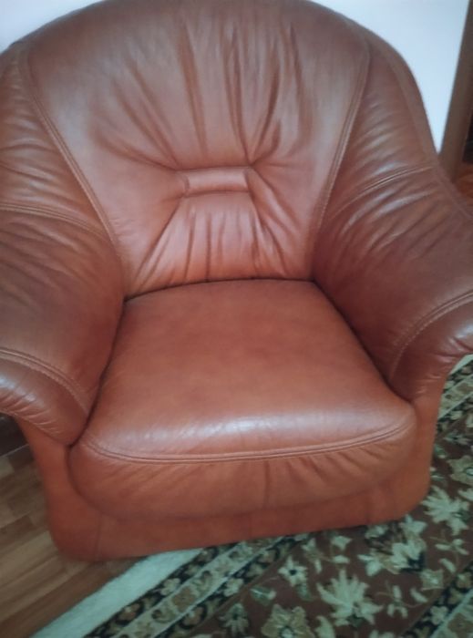 Кожаные Диван и кресло Беларусь