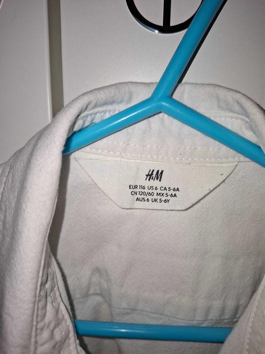 Сако за момче ръст 116см елегантен блейзър, панталон и бяла риза h&m