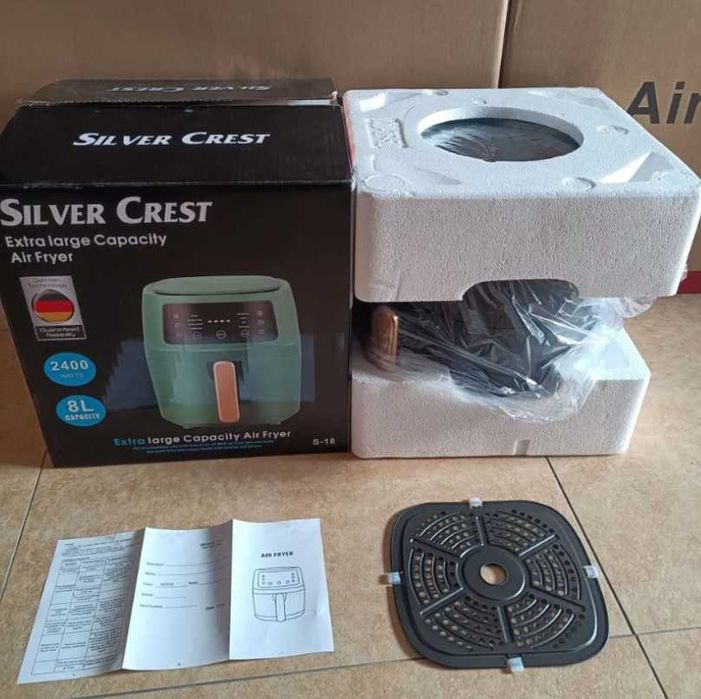*Нов Еър фрайър Silver Crest S18 8 и 6 литра Air Fryer 2400W фритюрник