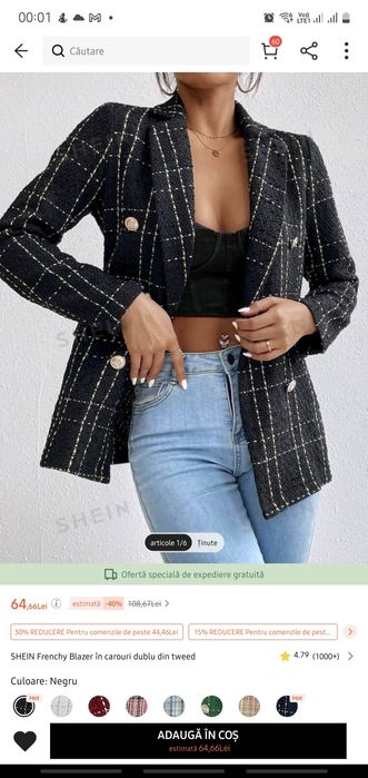 Vând Sacou Nou Sein mărimea L