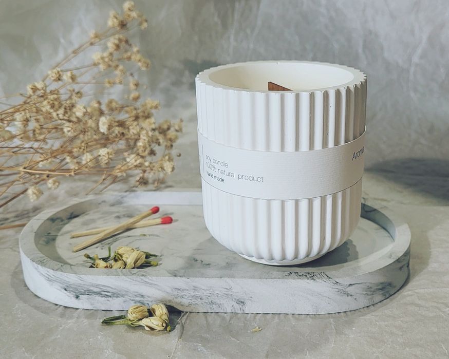 Ароматни соеви свещи. Дървен фитил