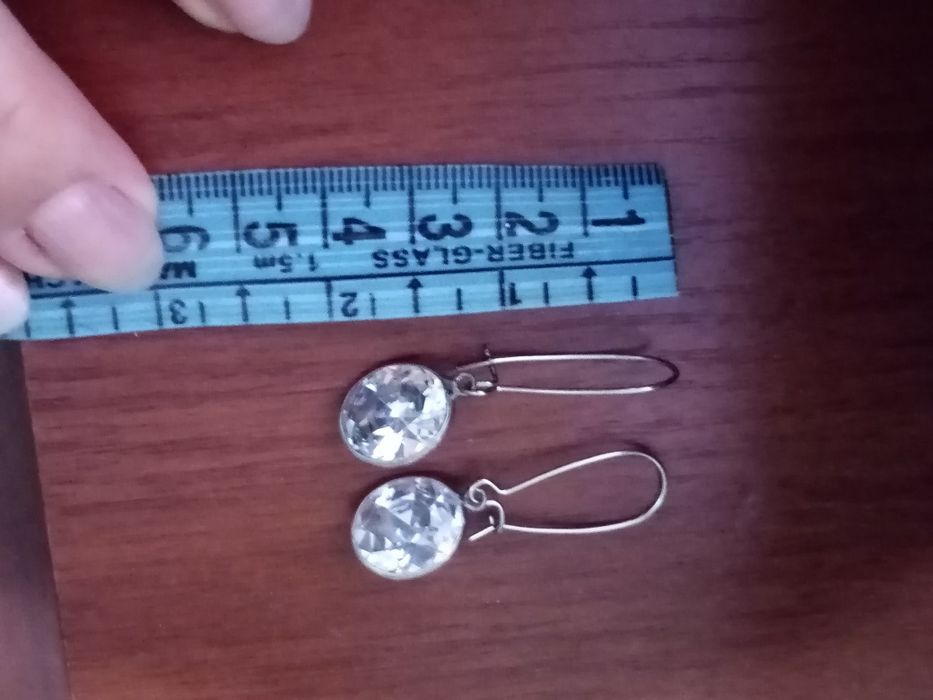 Серьги с горным хрусталем в серебре