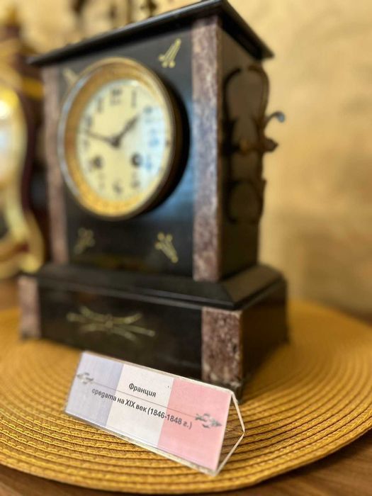 Продавам френски мраморен часовник Japy в колекционерски вид, 1846 г.