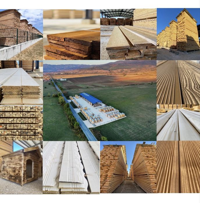 Дървен материал - Сухи талпи , ламперия, челни дъски, дюшеме, декинг