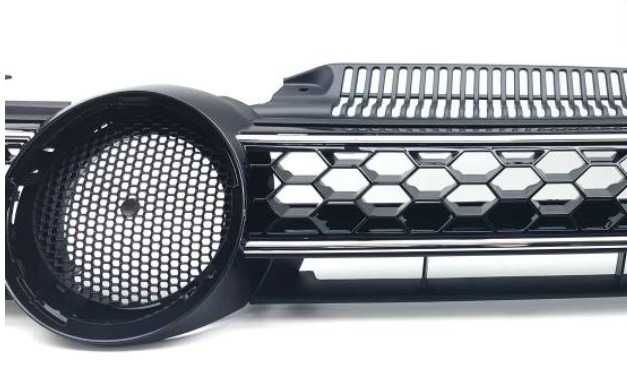 Решетка ГТИ за ГОЛФ 6 тип пчелна пита VW Golf Предна Хром Черна Тунинг