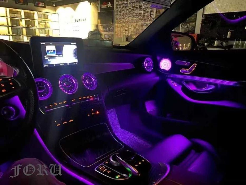 Set Grile Guri Ventilatie Aer Clima Lumini Led C Class W205 GLC X253