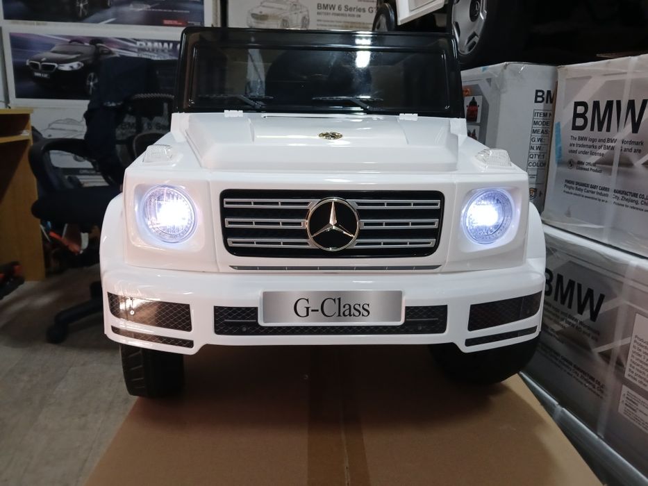 Чисто нови!Промоция!Акумулаторен джип Mercedes G500 .меки гуми,12волта