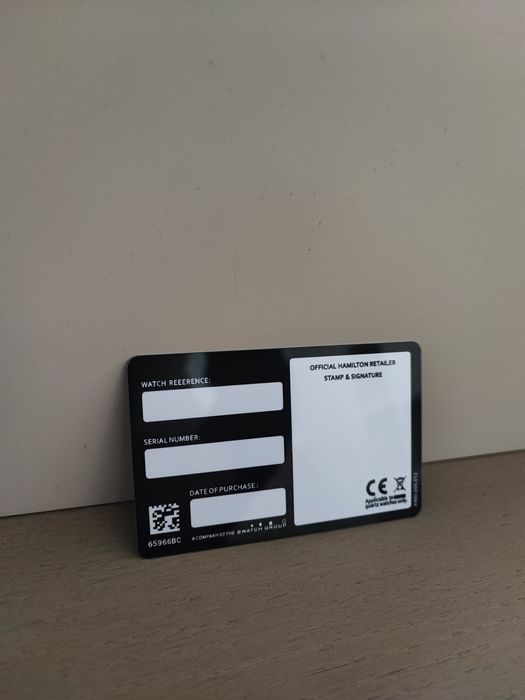 Hamilton card garanție