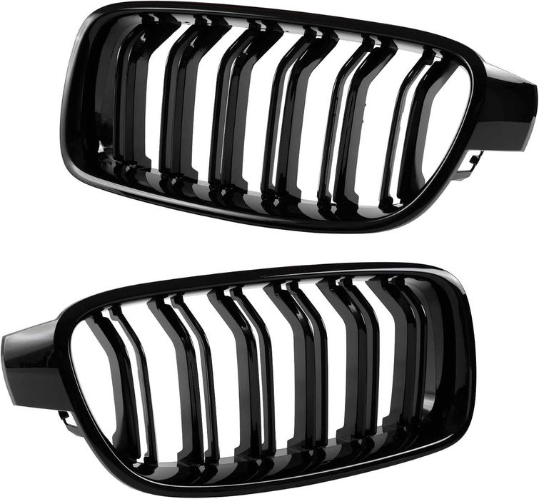 BMW F30 F31 Двойни черни бъбреци Решетки Броня M-PERFORMANCE