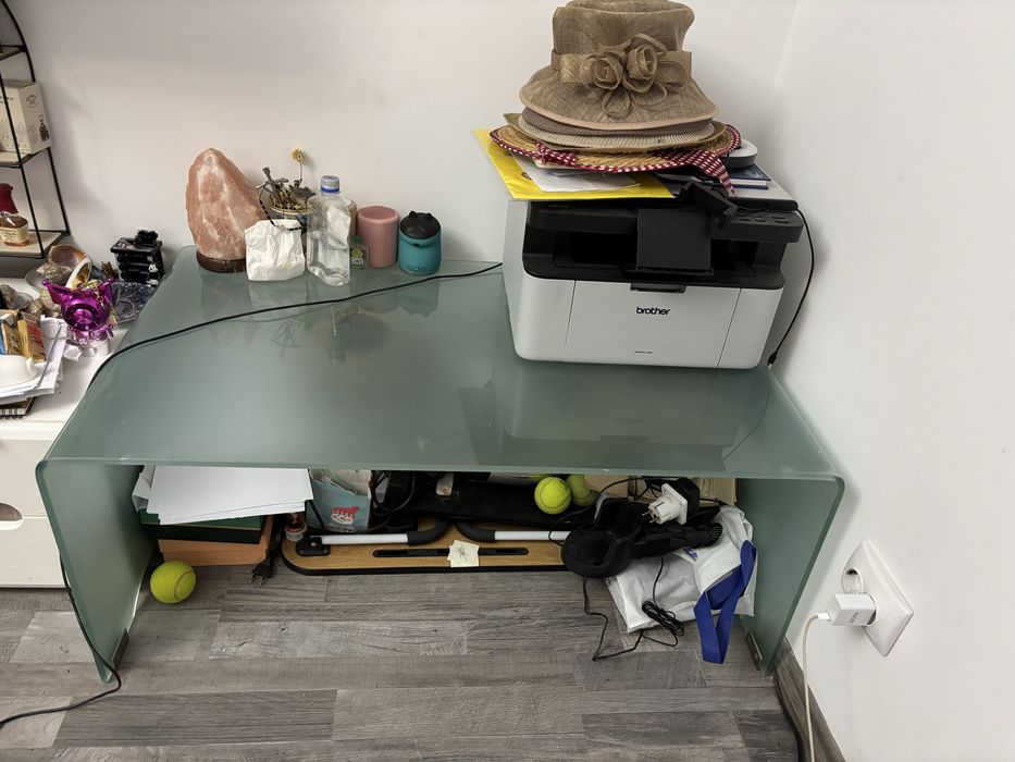 Masa din sticla mata - 60cm x 100cm